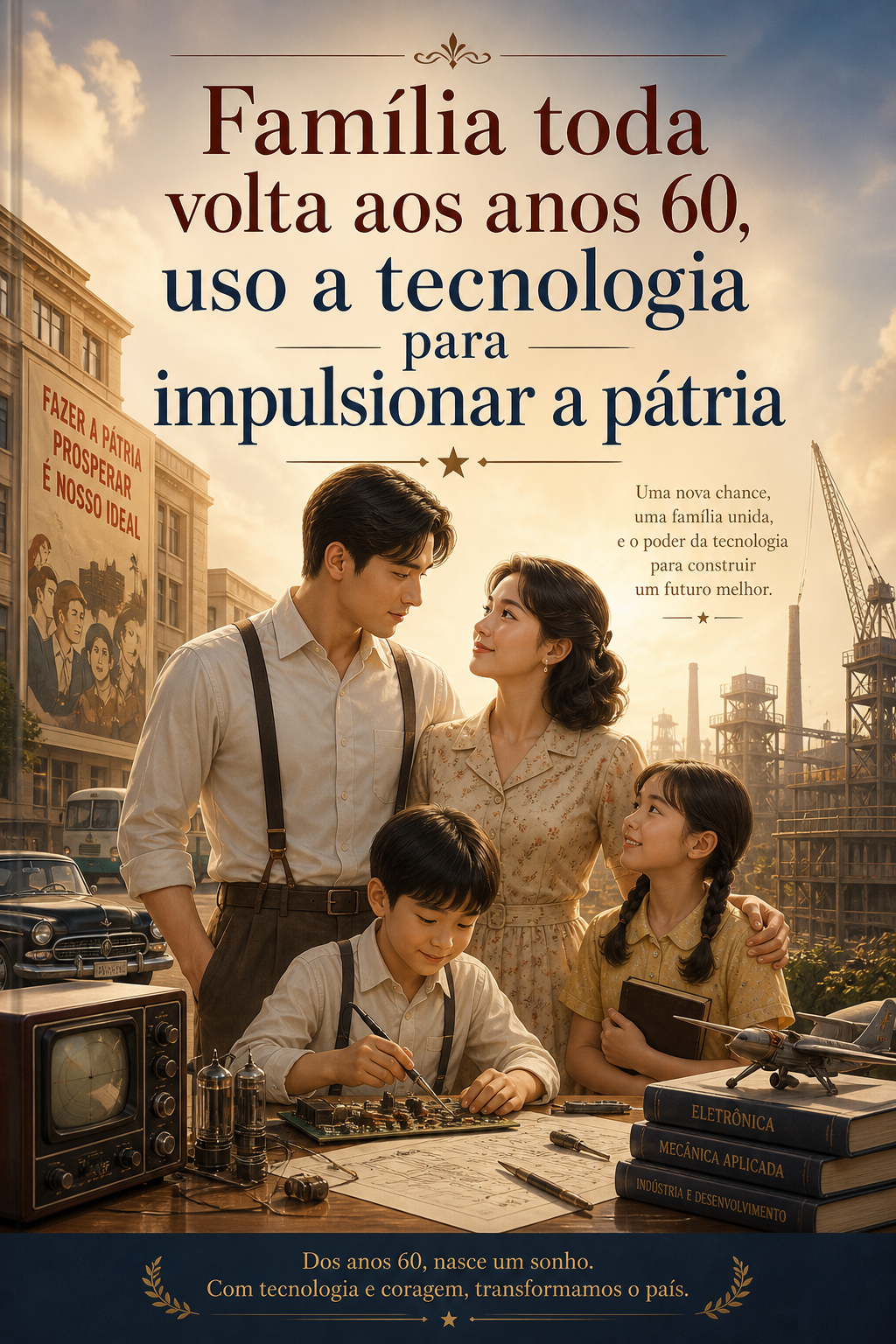 Família toda volta aos anos 60, uso a tecnologia para impulsionar a pátria
