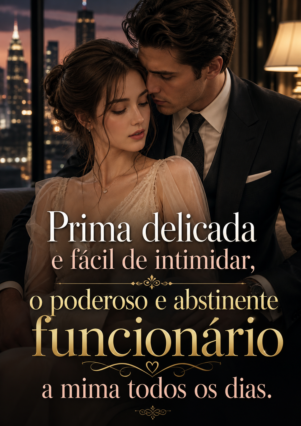 Prima delicada e fácil de intimidar, o poderoso e abstinente funcionário a mima todos os dias.